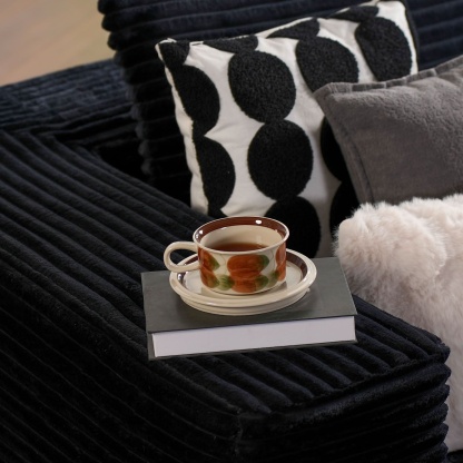 OVthtIOS 104" L-Shape Modular Couch with Chaise, Plush Corduroy Fabric, No Assembly Required