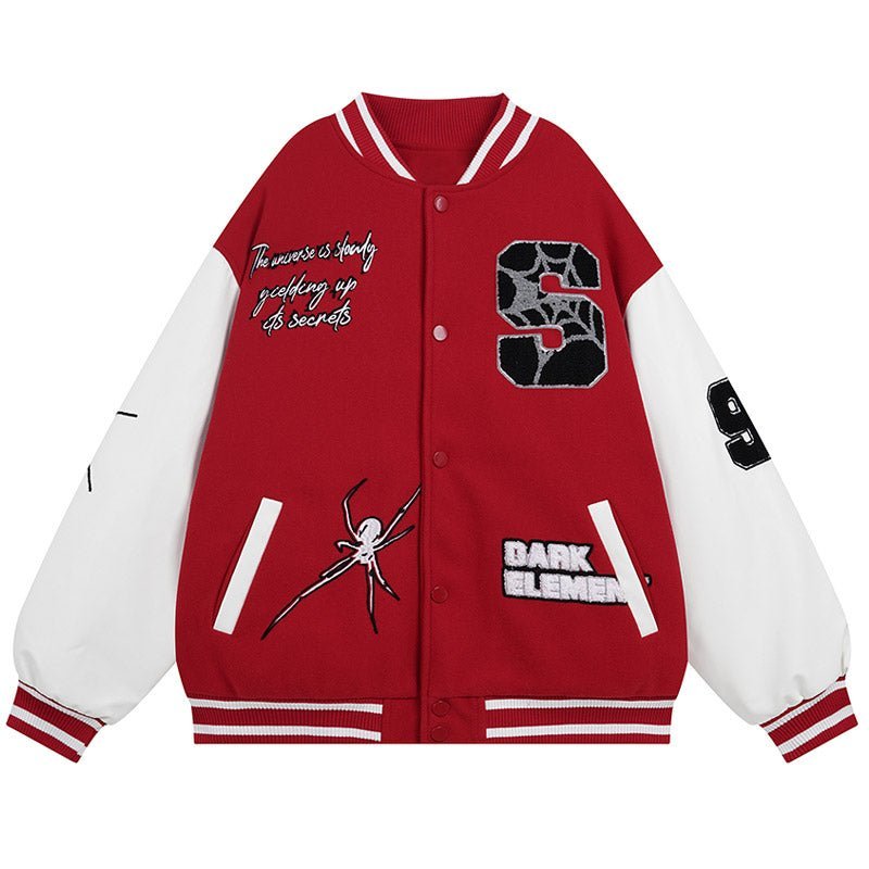 LEMANDIK® Winter Varsity Jacket Spider Web