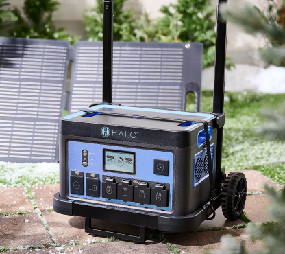 💝New Year Clearance,Buy 1 Get 1 Free 💝 HALO 1600Wh Power Station with 11 Outlets & 100W Solar Panel & Trolley