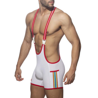 RAINBOW TAPE WRESTLING SUIT