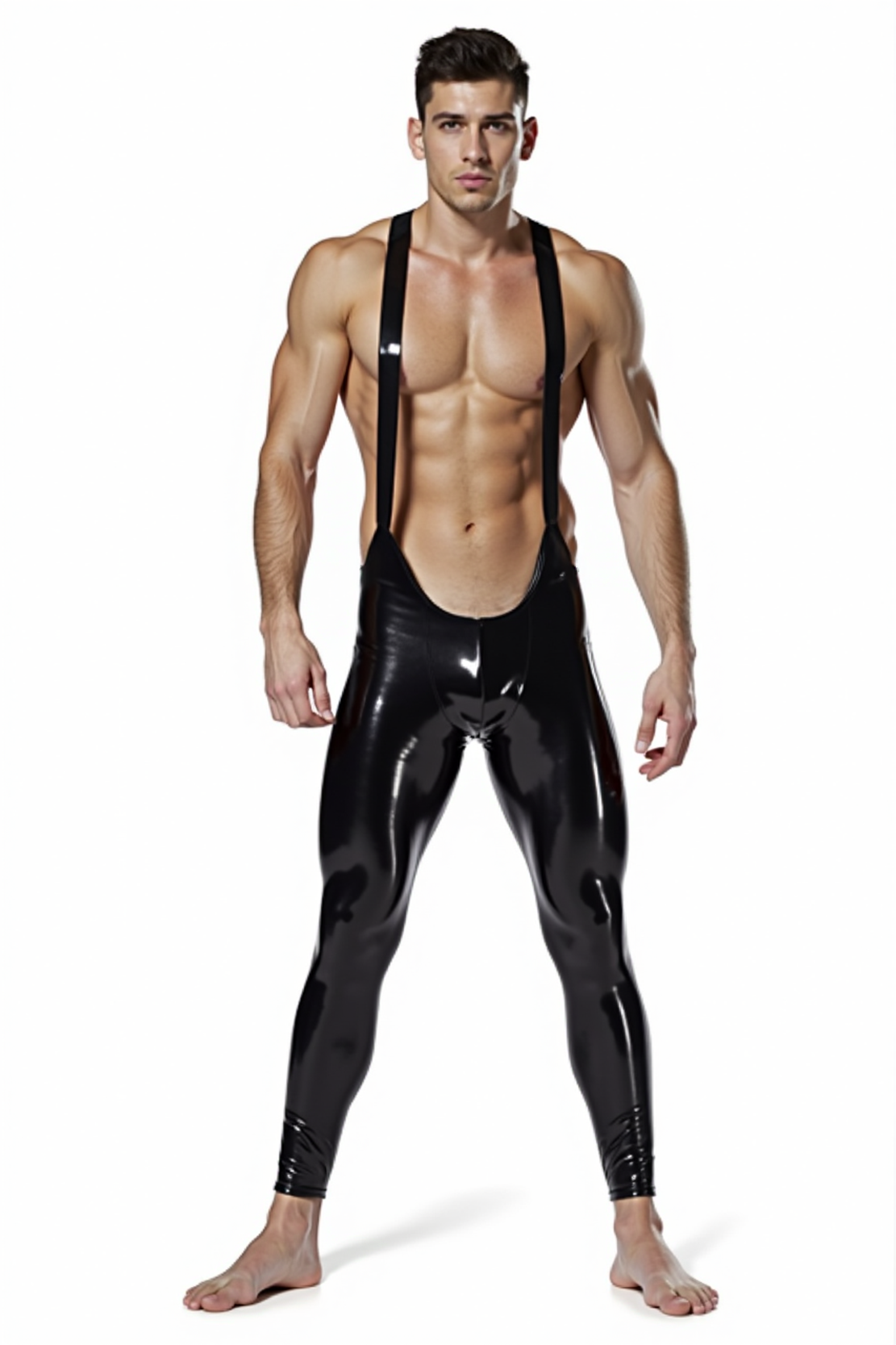 Bold Blue Cutout Leather Jumpsuit