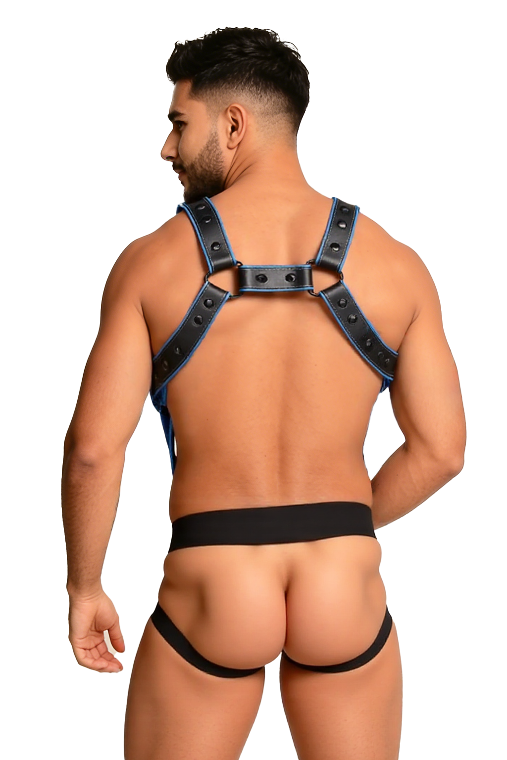 Mysteryglove PU Leather Bondage Style Harness with Adjustable Straps