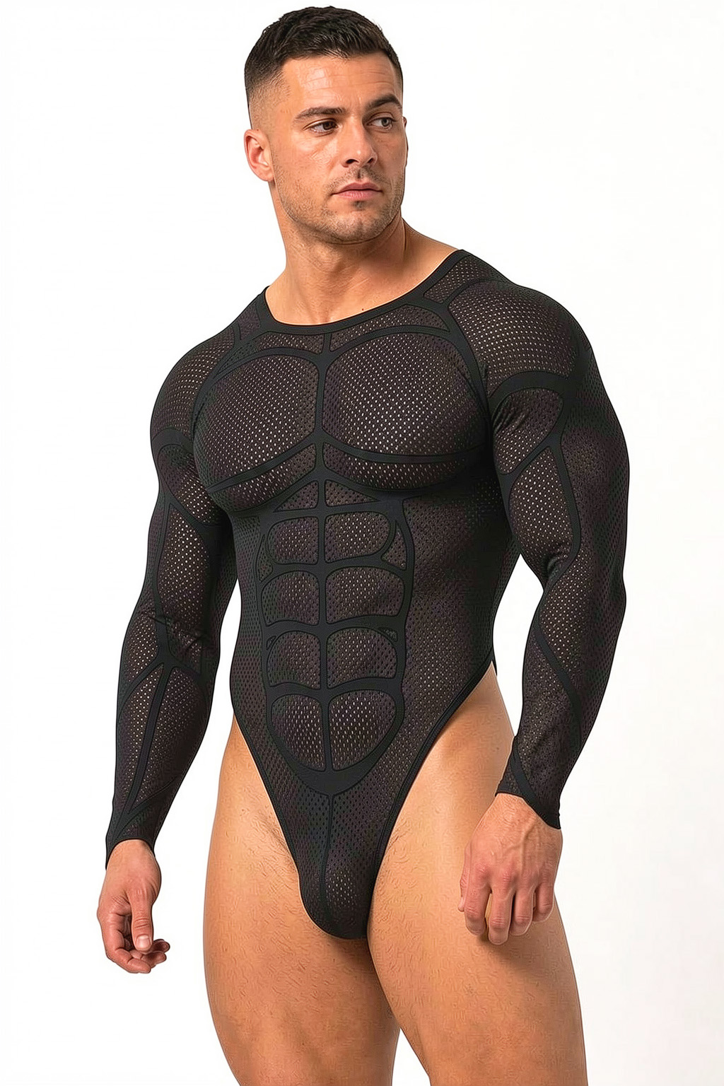 Mysteryglove Black Tactical Mesh Armor Bodysuit