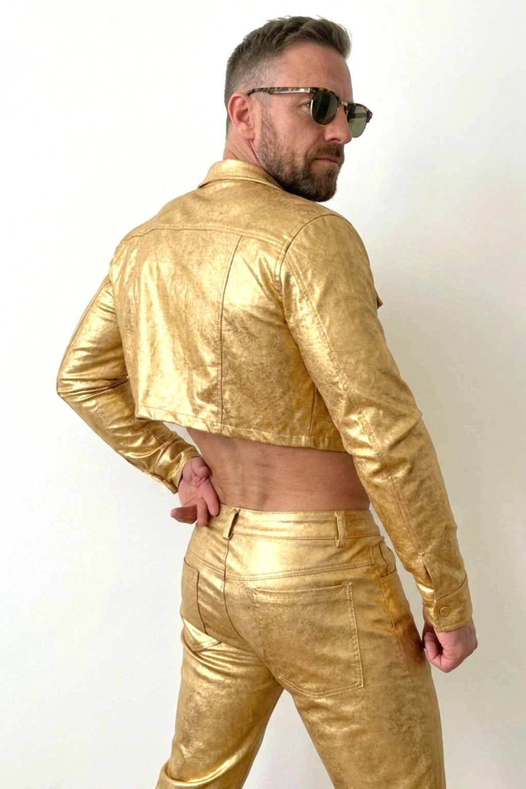 Mysteryglove Men's Golden Hour Metallic Jacket and Pants Set
