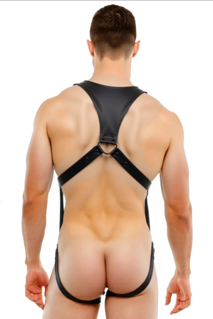 Mysteryglove Black and Red Strappy Body Harness