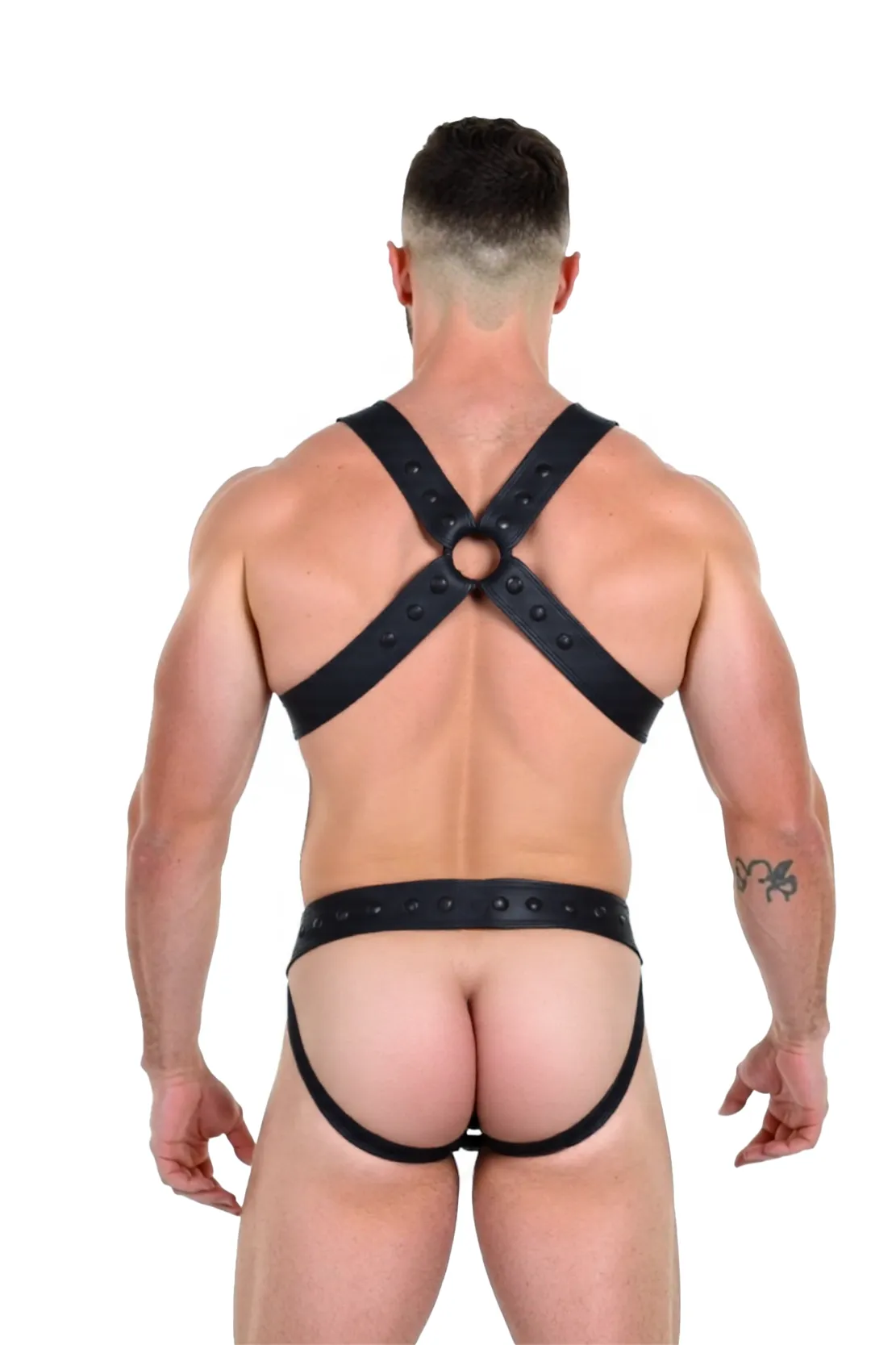 Mysteryglove Men's Fetish Harness & Thong Set – Bold and Strong Pu Leather Design