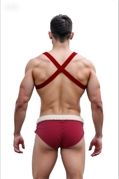 Mysteryglove Men's "Naughty List" Christmas Harness & Briefs Set