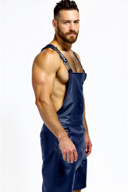 Mysteryglove Black PU Leather Overall Shorts