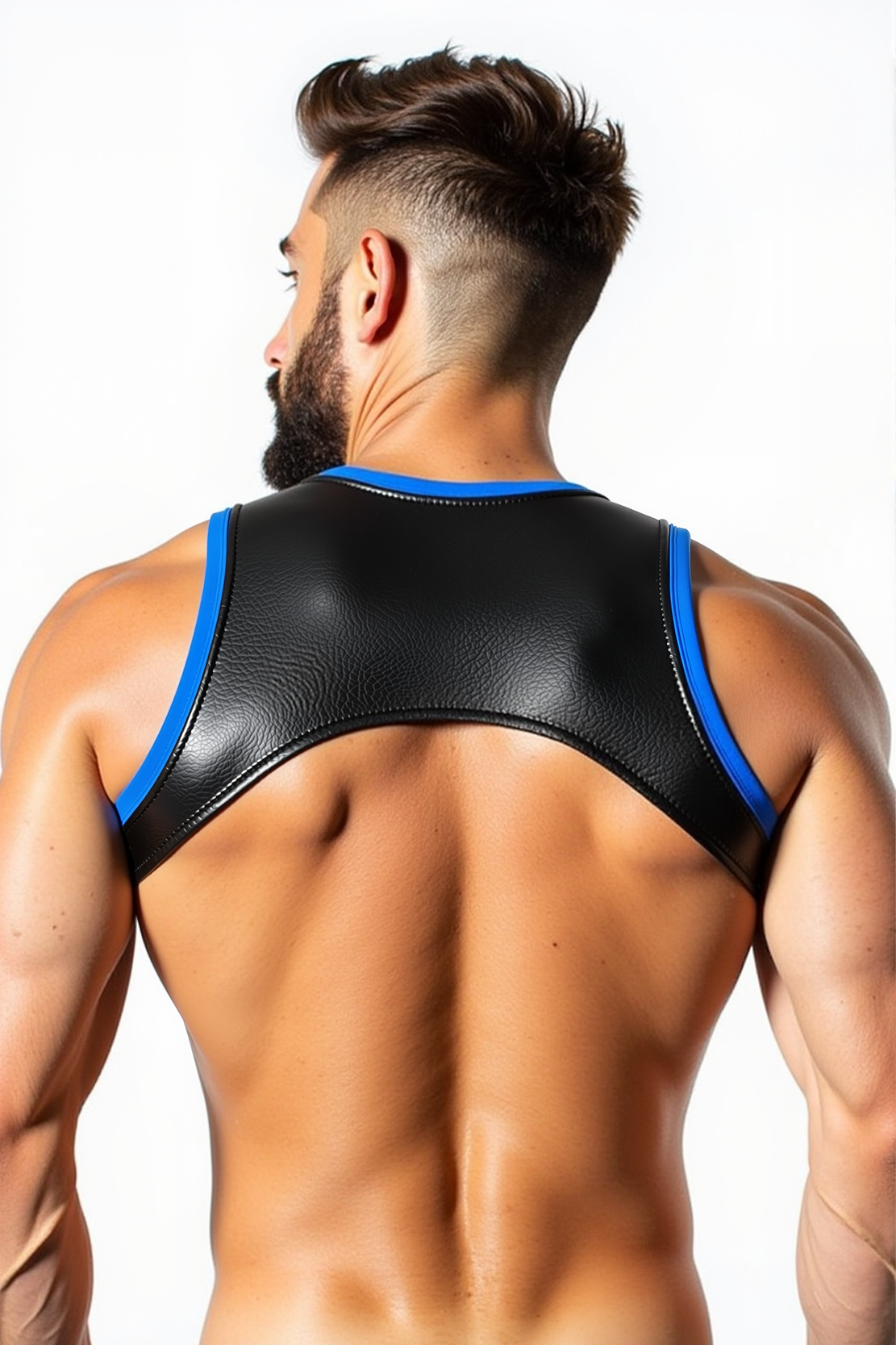 Mysteryglove Black Leather-Look Athletic Tank Top