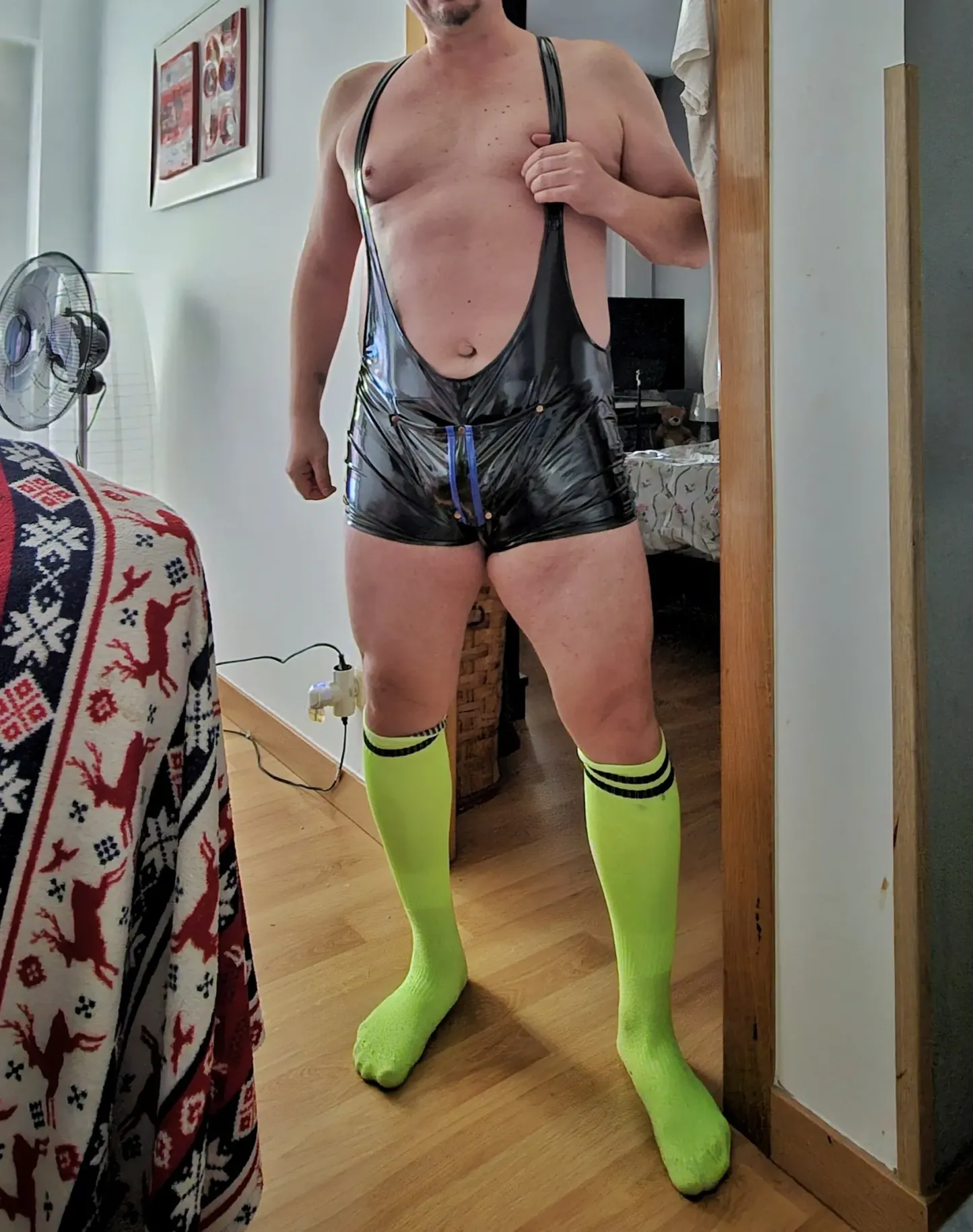 Mysteryglove PU Leather Fetish Singlet with Open Rear