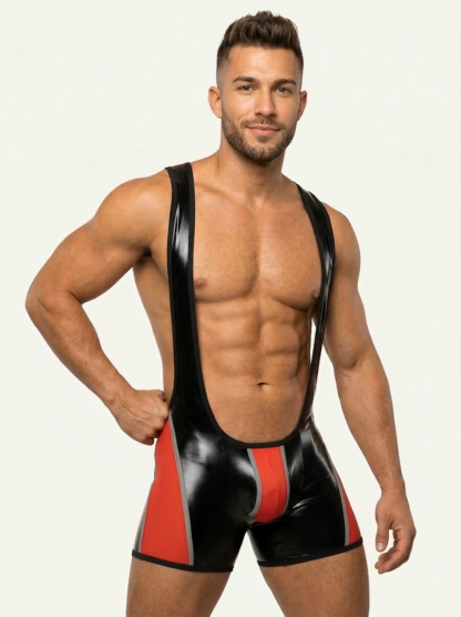 Mysteryglove Colorblock Fitted Singlet Romper