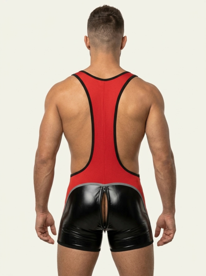 Mysteryglove Colorblock Fitted Singlet Romper