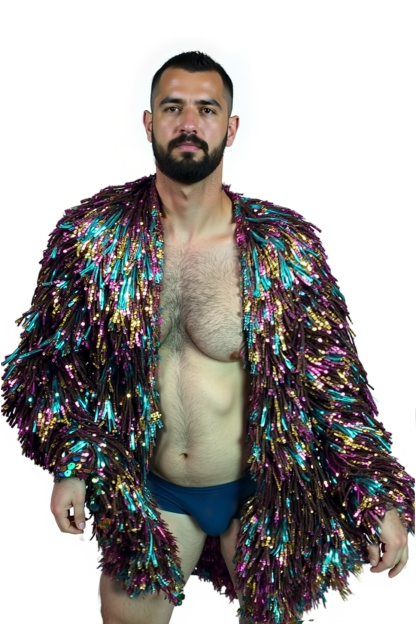 Men’s Rainbow Disk Sequin Jacket