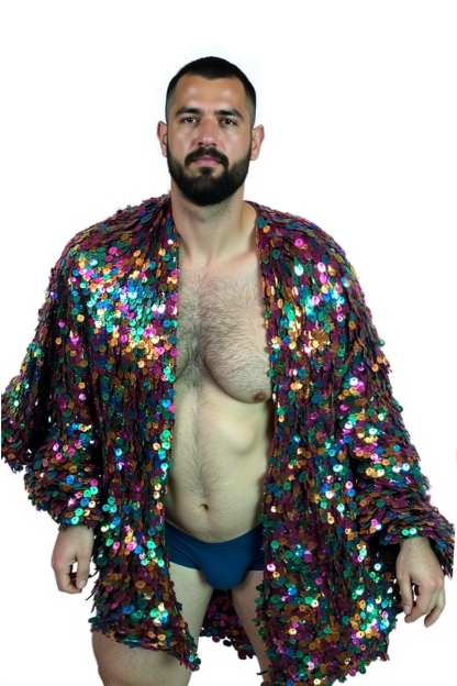 Men’s Rainbow Disk Sequin Jacket
