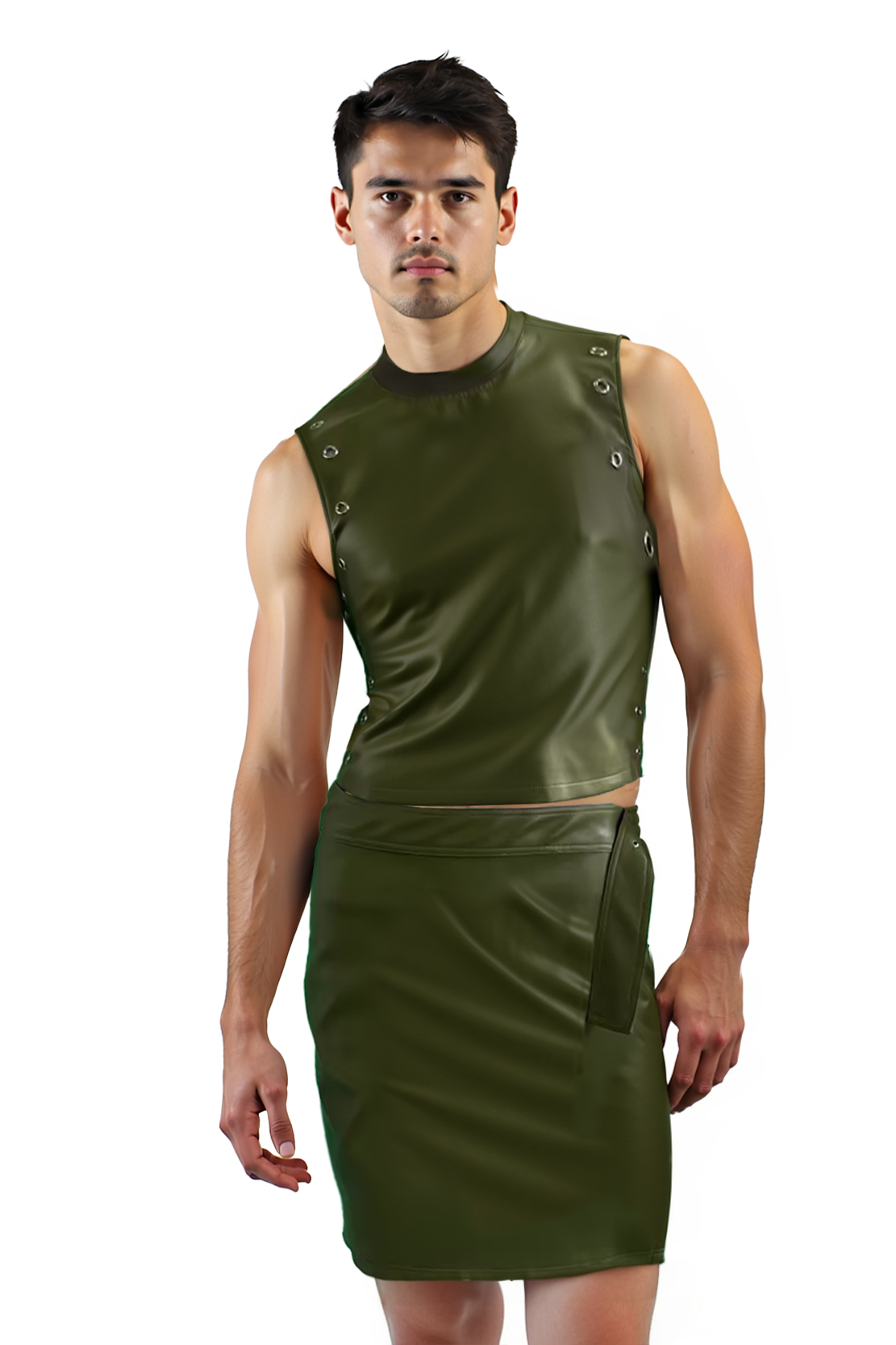 Men's Olive Green Sleek Set 