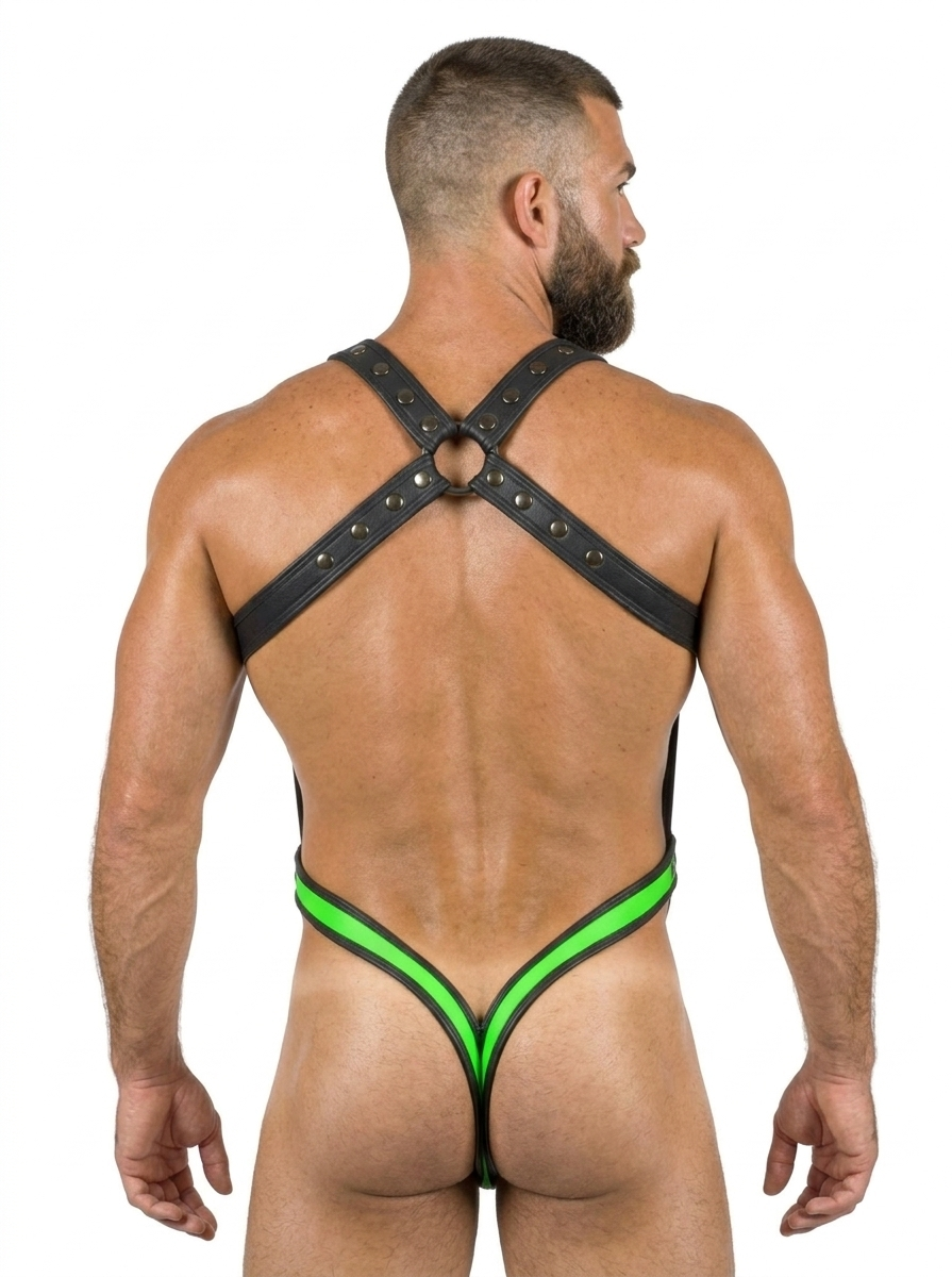 Mysteryglove Strapped Style – Men's PU Leather Harness Gear