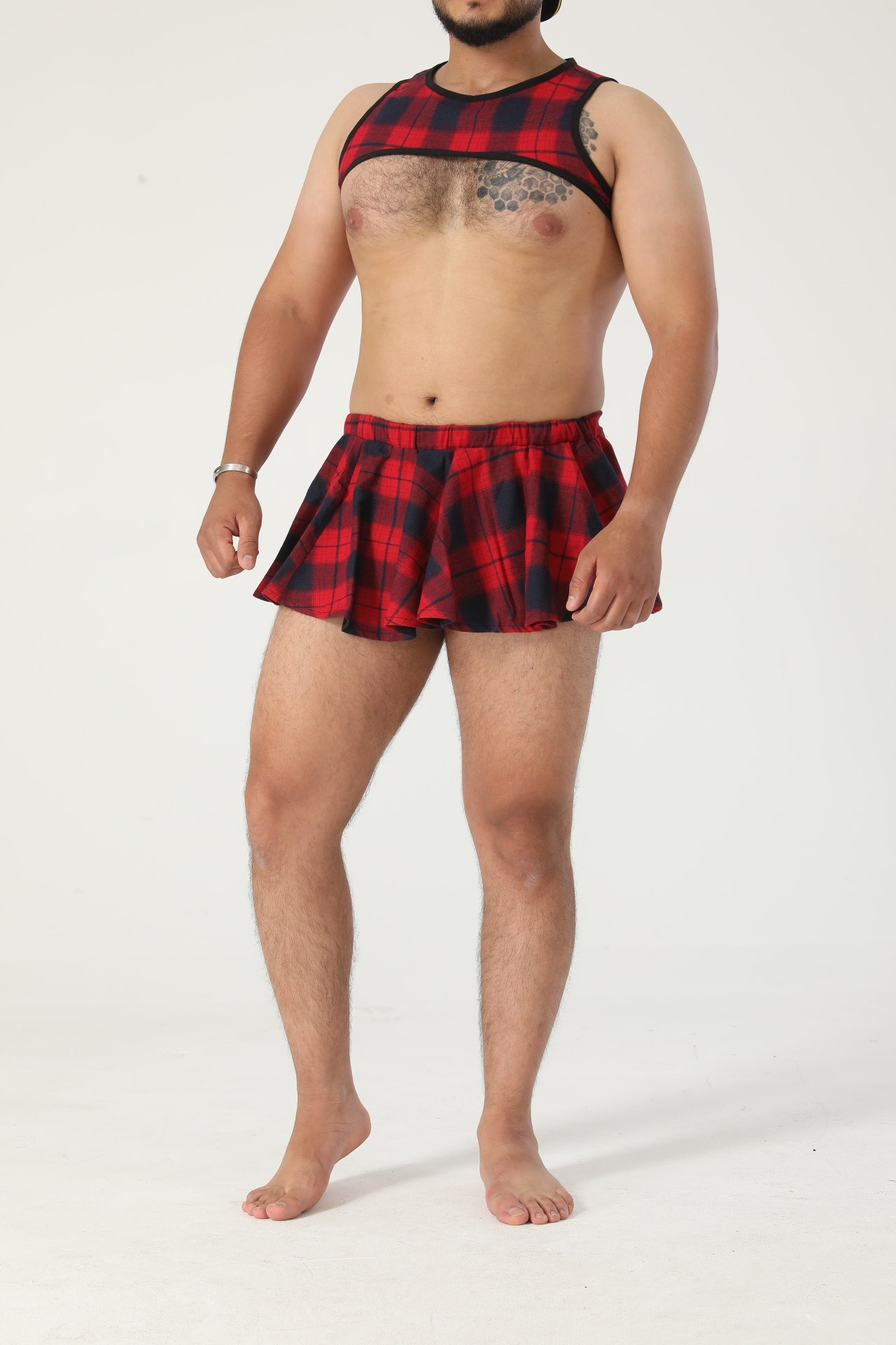 Ringed Men's Harness: Bold and Stylish Strap Design