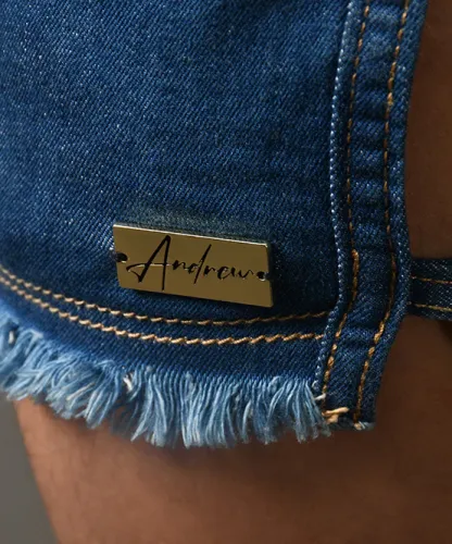 Retro Castro Distressed Exposed-Back Shorts – Bold & Daring Design