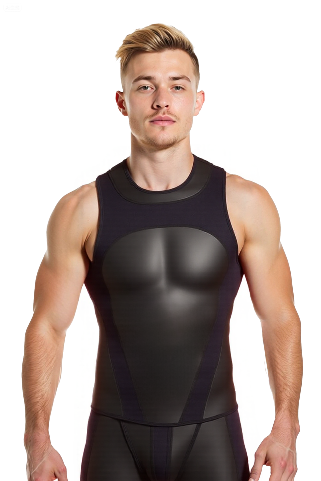 Mysteryglove Men’s Two-Piece Set – Red and Black Sleeveless Tank Top with Matching Shorts