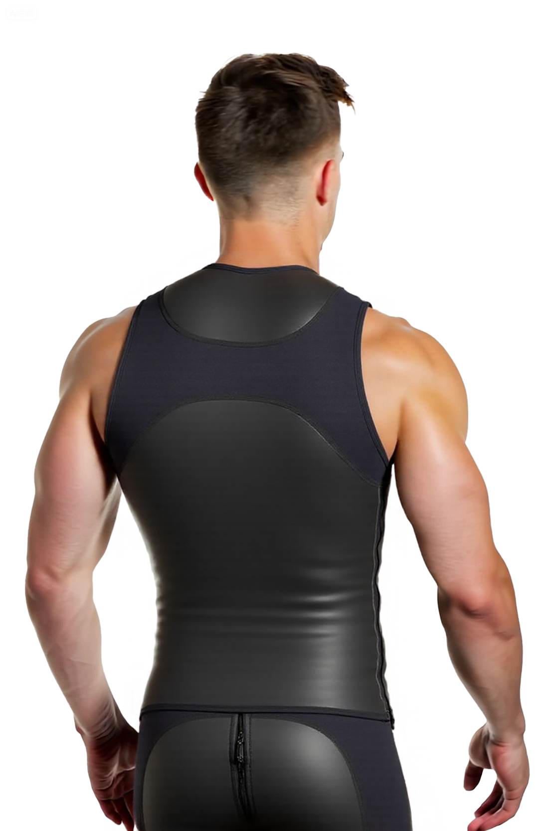 Mysteryglove Men’s Two-Piece Set – Red and Black Sleeveless Tank Top with Matching Shorts