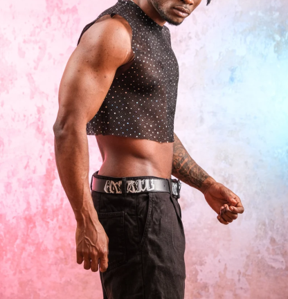 Unisex Sheer Mesh Crop Top - Rave. Party. Gothic. Festival Wear