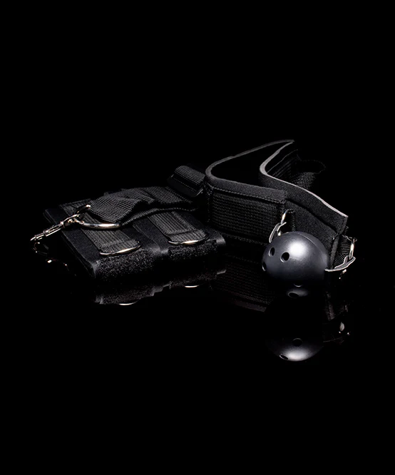 Mysteryglove Ball Gag w/ Attached Wrist or Bicep Restraints