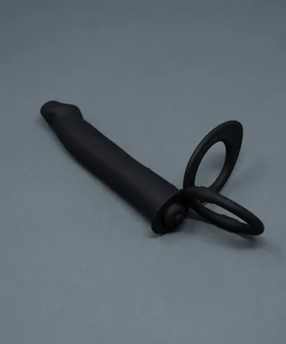 Mysteryglove DP Vibrator & Cock Ring w/ 10-Speed Vibrating Bullet