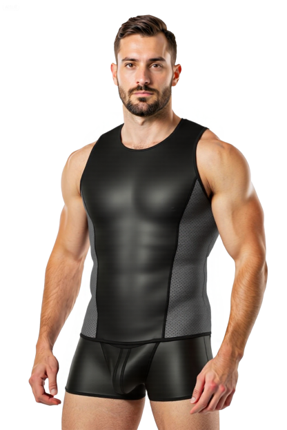 Mysteryglove Men’s Two-Piece Set – Sleeveless Tank Top and Shorts in Multiple Colors (Red/Blue/Gray)