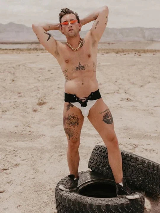 Lace-Up Camo Sexy Jockstrap