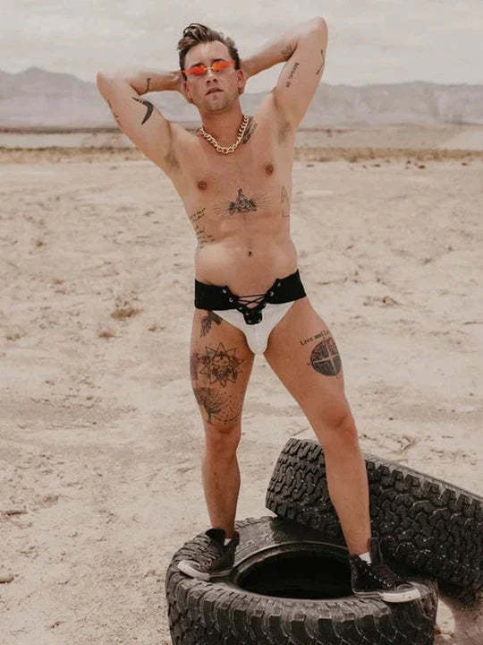 Lace-Up Camo Sexy Jockstrap