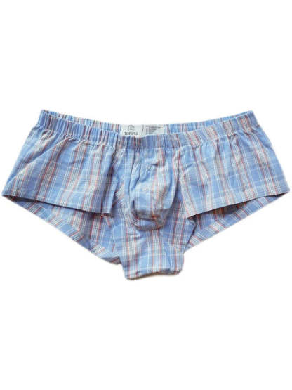 Low Rise Sexy Plaid Home Boxer Briefs