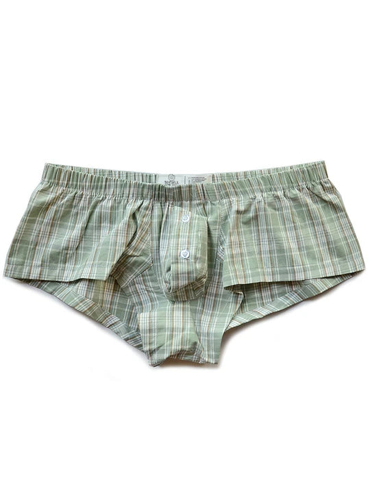 Low Rise Sexy Plaid Home Boxer Briefs