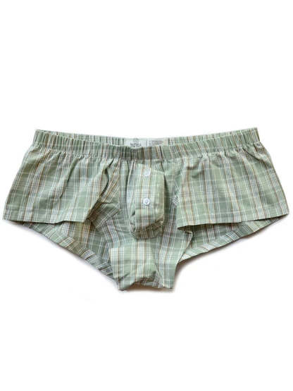 Low Rise Sexy Plaid Home Boxer Briefs