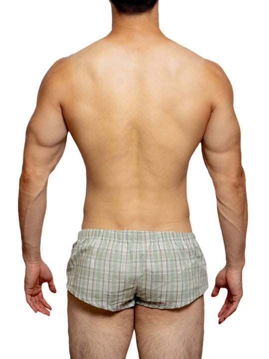 Low Rise Sexy Plaid Home Boxer Briefs