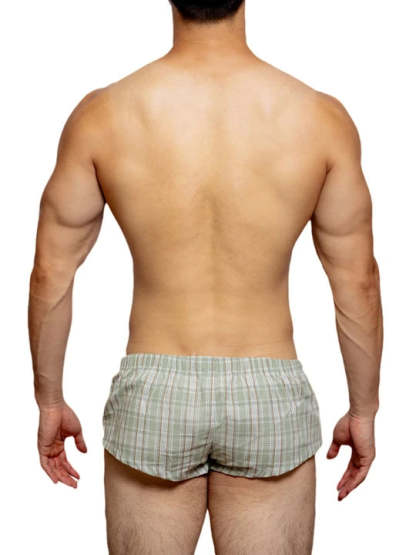 Low Rise Sexy Plaid Home Boxer Briefs