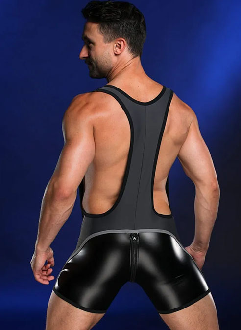 Colorblock Fitted Singlet Romper-Four colors available