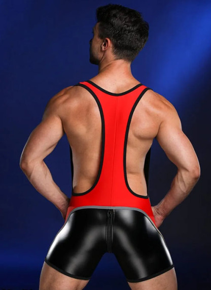 Colorblock Fitted Singlet Romper-Four colors available