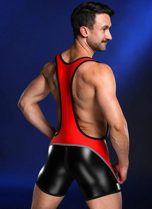 Colorblock Fitted Singlet Romper-Four colors available