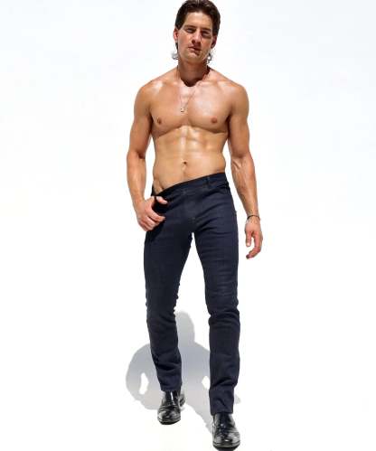 Slim-Fit Stretch Denim Pants
