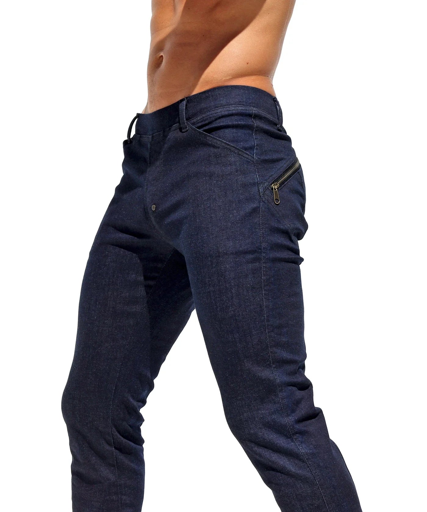 Slim-Fit Stretch Denim Pants