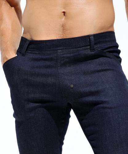 Slim-Fit Stretch Denim Pants