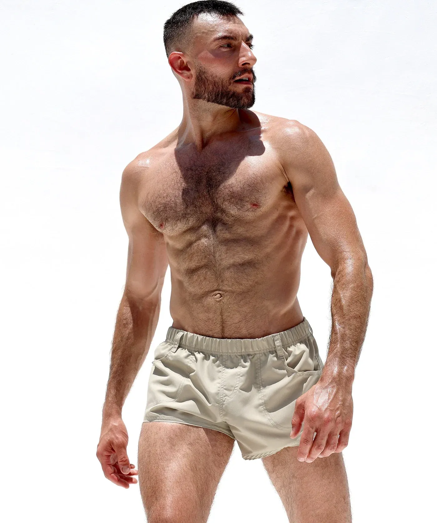 Mysteryglove Beige Performance Shorts - Light and Stylish