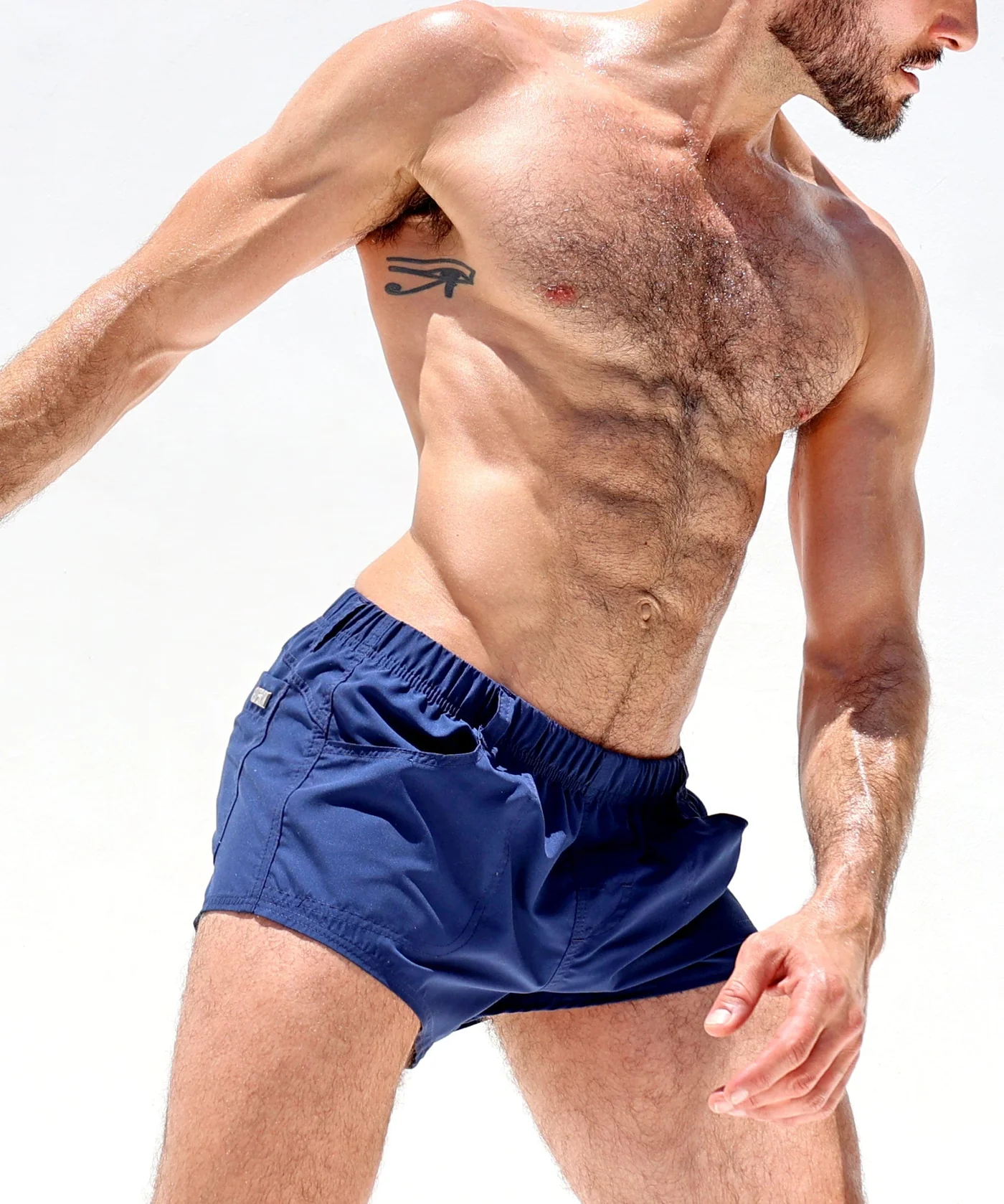 Mysteryglove Navy Workout Shorts - Ideal for Gym and Outdoor Activities