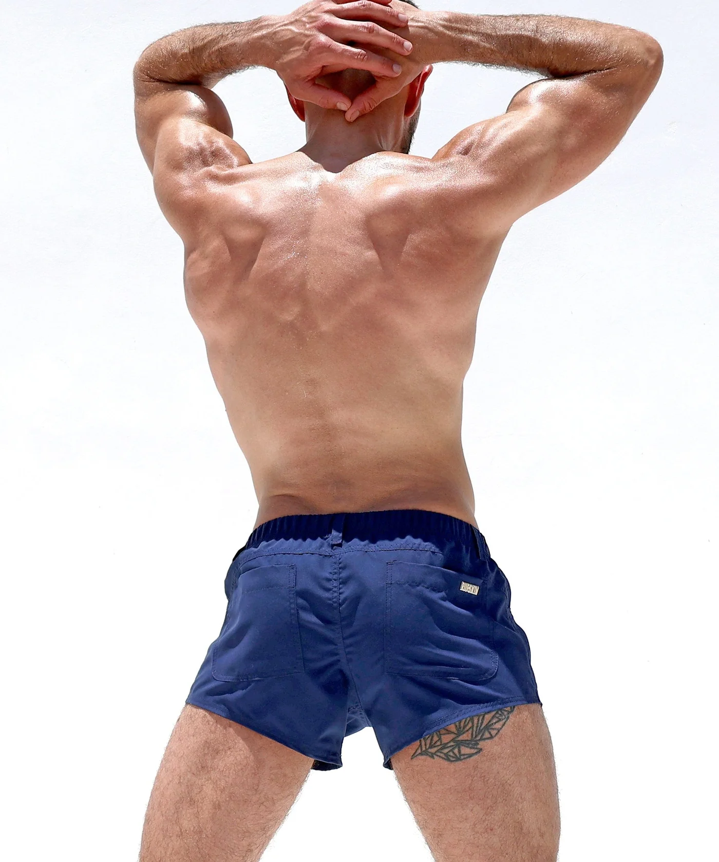 Mysteryglove Navy Workout Shorts - Ideal for Gym and Outdoor Activities