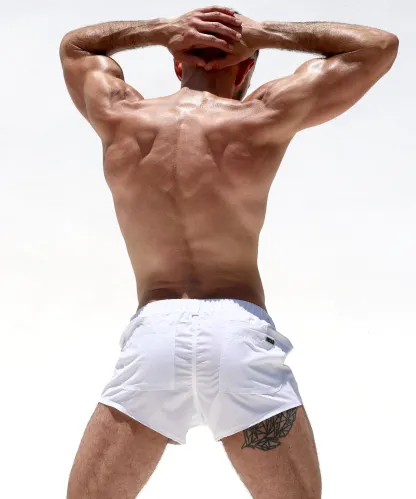 Mysteryglove Classic White Running Shorts - Lightweight and Stylish