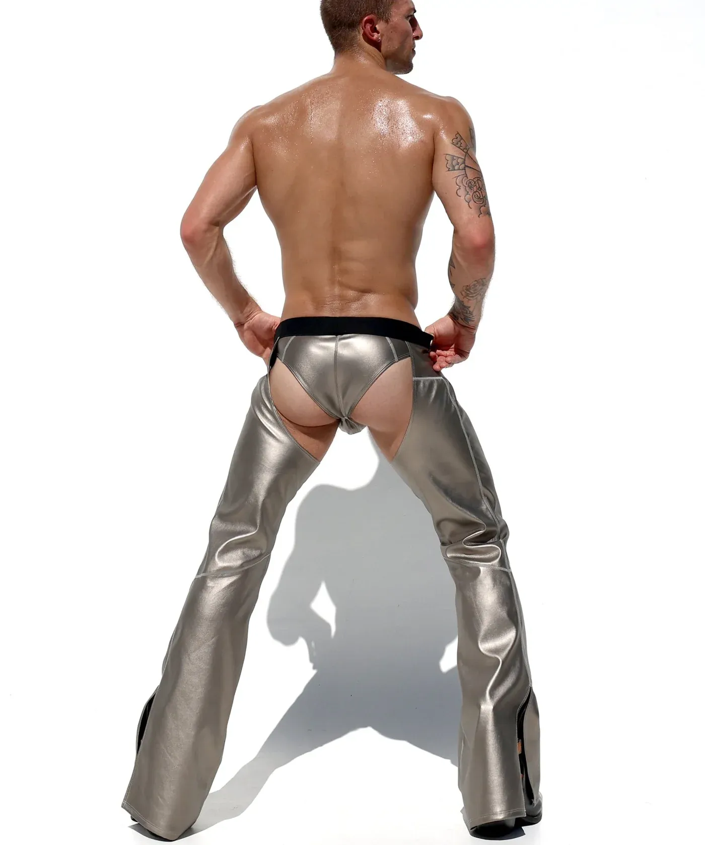 Mysteryglove Bold Cut-Out Silver Fashion Pants