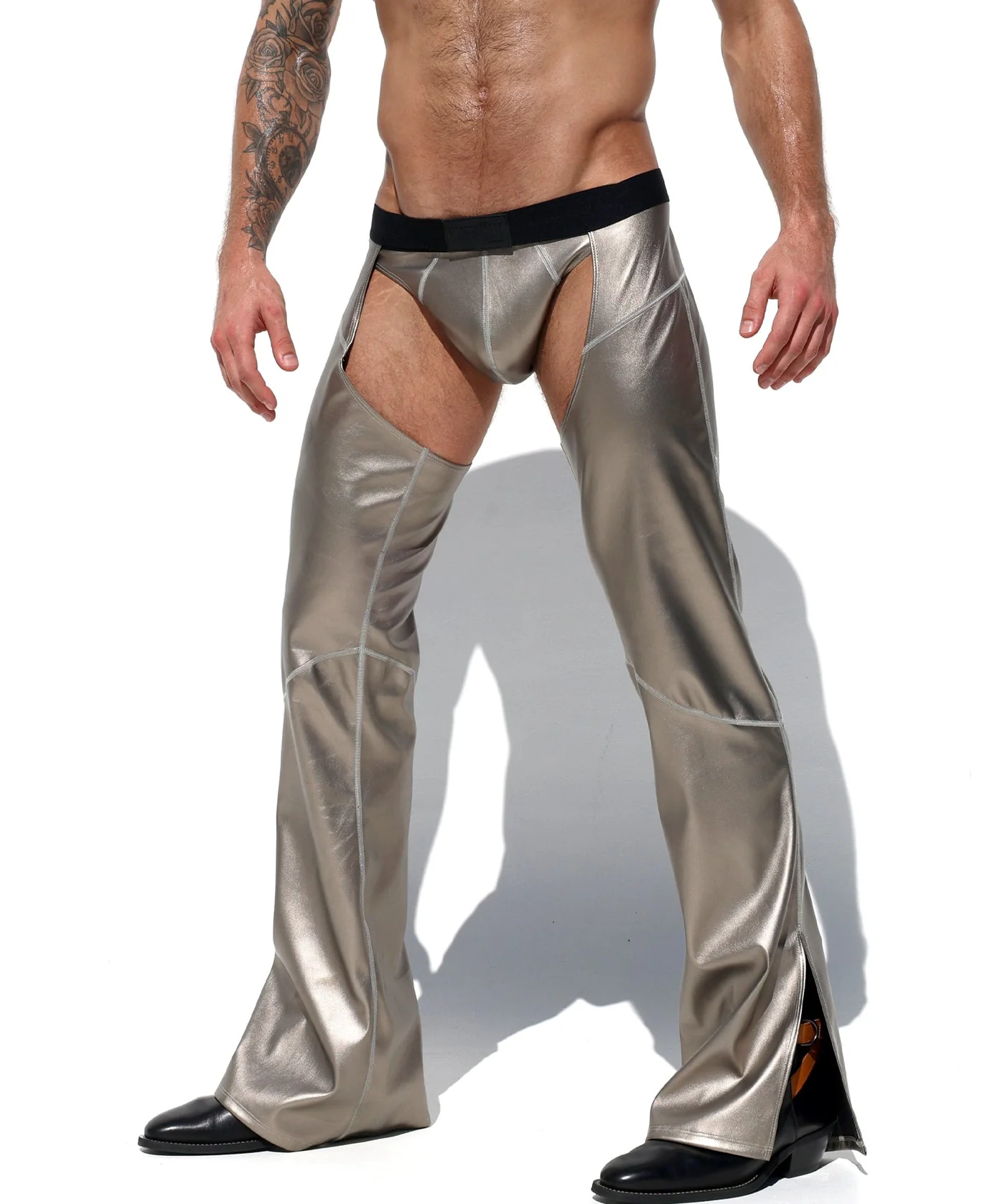 Mysteryglove Bold Cut-Out Silver Fashion Pants