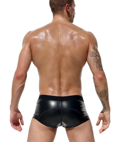 Mysteryglove Black PU Leather Boxer Shorts