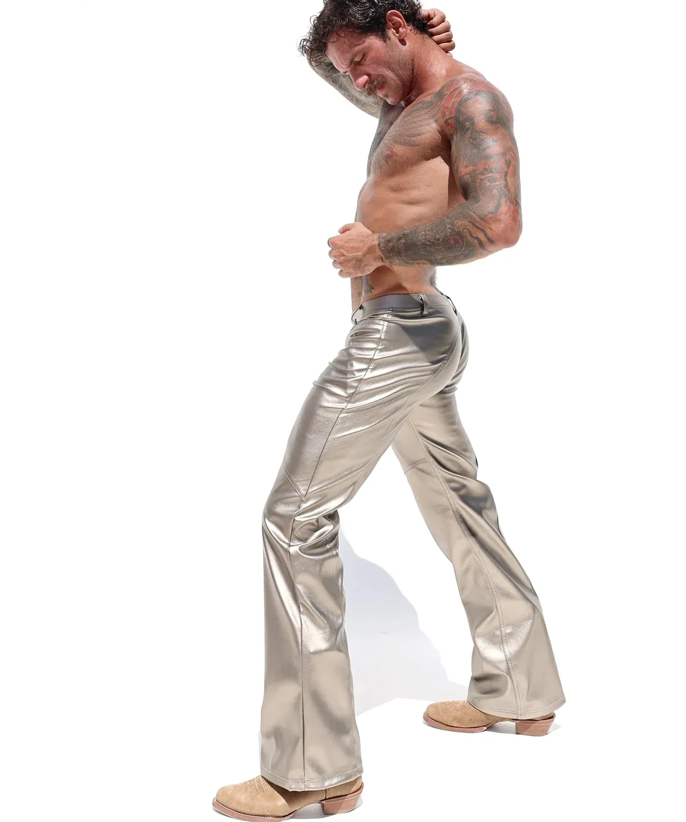 Mysteryglove Vintage-Inspired Silver Bell Bottoms - A Retro Fashion Revival