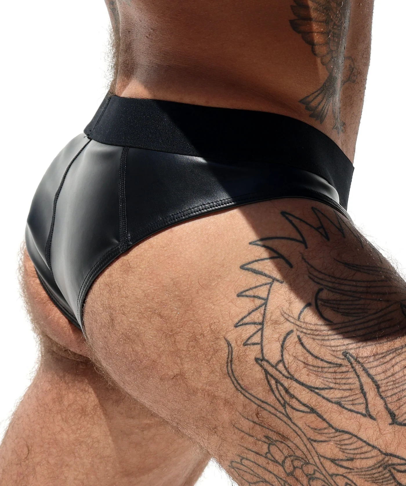 Mysteryglove Black PU Leather Performance Briefs